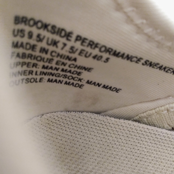 Fabletics Brookside Performance Cream Fabric Lace Up Low Top Sneakers sz 9 - Picture 10 of 11